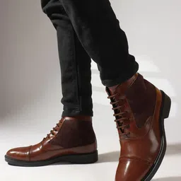 Carlton London Men Lace-Ups Round Toe Winter Boots-picture-31