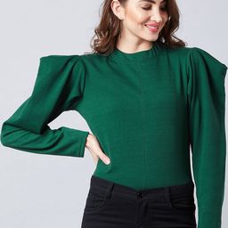 Athena Women Green Solid Pullover Sweatshirt-picture-22