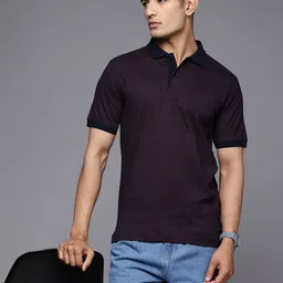 Raymond Slim Modern Fit Printed Polo Collar Pure Cotton T-shirt-picture-22