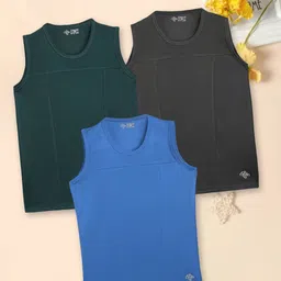 CHIMPRALA Boys Pack of 3 Sleeveless T-shirts-picture-30