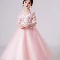 JC SPARKLE Girls Embellished Fit & Flare Gown-picture-15