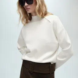 MANGO High Neck Pullover with Zip Detail-picture-25