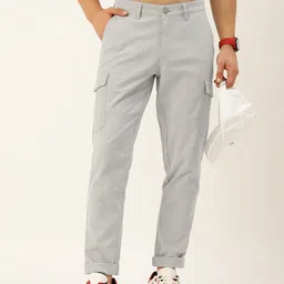 Harvard Men Classic Solid Slim Fit Cargos-image-29