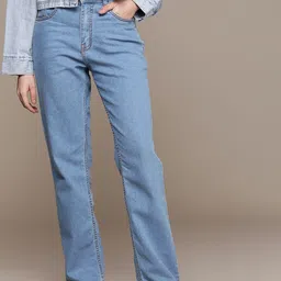 The Roadster Life Co. Women High Rise Straight Fit Stretchable Jeans-image-49