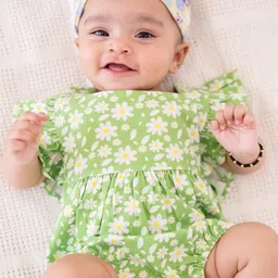 Ola! Otter Girls Organic Cotton Printed Romper-picture-51
