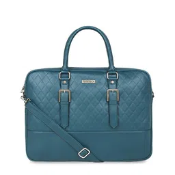 Toteteca Unisex Blue Textured Laptop Bag-picture-32