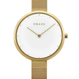 Obaku Women White & Gold-Toned Dok Analogue Watch V227LXGIMG-picture-15