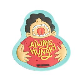 Chumbak Red & Yellow Printed Classics Always Hungry Magnet-picture-37