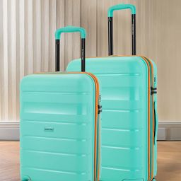 Nasher Miles Set Of 2 Jupiter Hard-Sided Teal Trolley Bags (55-65 cm)-picture-0
