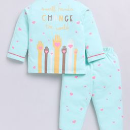 Clt.s Kids Printed Lapel Collar Pure Cotton Night Suit-picture-30