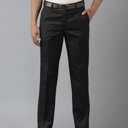 Park Avenue Men Checked Smart Fit Mid-Rise Formal Trousers-picture-12