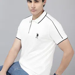U.S. Polo Assn. Pure Cotton Slim Fit Polo Collar T-shirt-picture-56