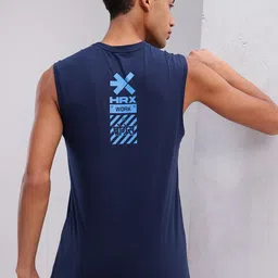 HRX by Hrithik Roshan Brand Logo Print Lifestyle T-shirt-picture-51