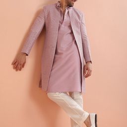 KISAH Printed Kurta Indowestern Sherwani Trouser Set-picture-11