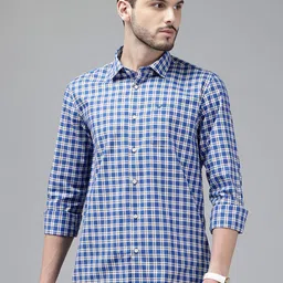 Blackberrys Pure Cotton India Slim Fit Checked Casual Shirt-picture-23
