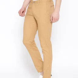 Blackberrys Men Beige Sharp Phoenix Skinny Fit Self Design Chinos image 4