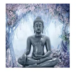 999Store Charcoal Grey Printed Buddha Canvas Wall Art image 5
