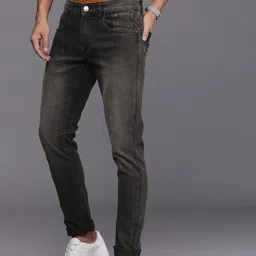 WROGN Men Slim Fit Heavy Fade Stretchable Jeans image 5