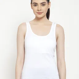 Friskers Women Black & White Pack of 3 Solid Tank Top image 2