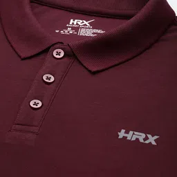 HRX by Hrithik Roshan Men Brand Logo Printed Polo Collar T-shirt image 2