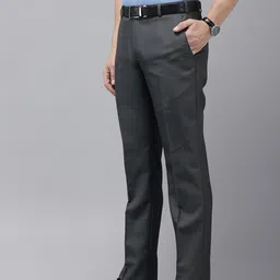 Park Avenue Men Textured Trousers image 2