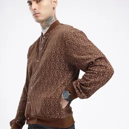 glitchez Modern Swag Self Design Relaxed Bomber Jacket image 2