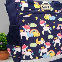 YK Printed Structured Tote Bag with Bow Detail image 2