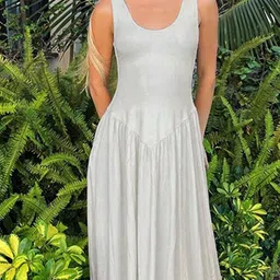 Outzidr Women Fit & Flare Maxi Dress image 3