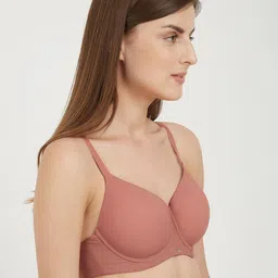 Soie Dusty Pink Solid Underwired Lightly Padded Everyday Bra CB-121 image 4