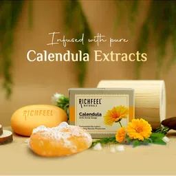 Richfeel Set Of 6 Cruelty-Free Calendula Anti-Acne Soap - 75g Each image 2
