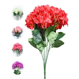 EarthCraft Red & Green Bougainvillea Artificial Plant image 2
