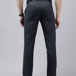 Arrow Men Original Tailored Fit Self Design Textured Formal Trousers image 4