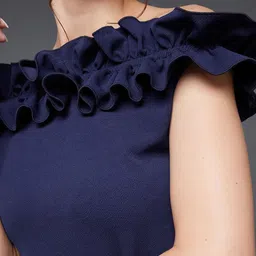 Mast & Harbour Off-Shoulder Georgette Bardot Top image 4