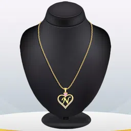 Lila Gold-Plated Heart Shaped Pendants with Chains-picture-10