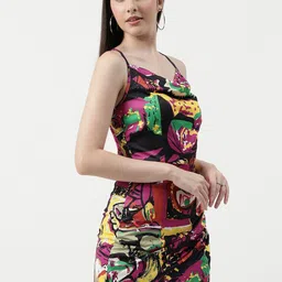 Zima Leto Abstract Printed Sleeveless Mini Dress image 4