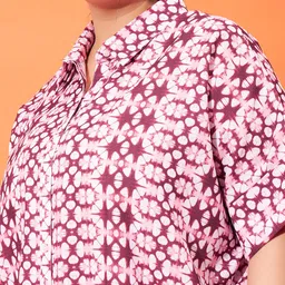 Athena Ample Plus Size Tie and Dyed Linen Shirt Style Midi Dress image 2