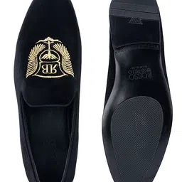 ROSSO BRUNELLO Men Embroidered Formal Slip-On Shoes image 3