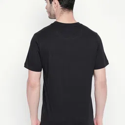 Kenneth Cole Men Black Solid Round Neck Pure Cotton T-shirt image 4