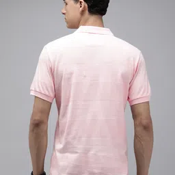 U.S. Polo Assn. Pure Cotton Self Striped Polo Collar Slim Fit T-shirt image 4
