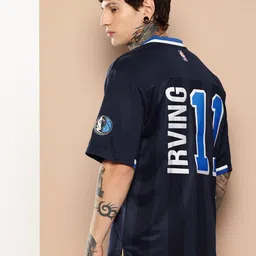 NBA Typography Printed Drop-Shoulder Sleeves Football T-Shirt image 2