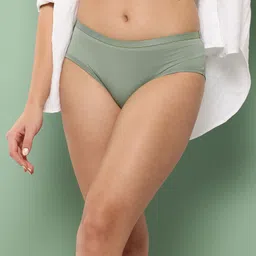 Leading Lady Women's Solid No Visible Panty Line Laser- Cut Edge Hipster Brief image 4