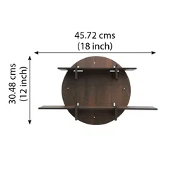 RANDOM Brown MDF Basic Wall Shelf image 4