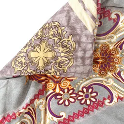 KLOTTHE Grey & Off-White Ethnic Motifs Mild Winter 500 GSM Double Bed Comforter image 5