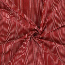 KLOTTHE Red & White Woven Design Single Bed Cover With 1 Pillow Cover image 4