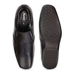 Bata Men Black Solid Synthetic Formal Slip-On Shoe image 2