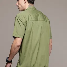 The Roadster Life Co. Solid Relaxed Fit Pure Cotton Casual Shirt image 3