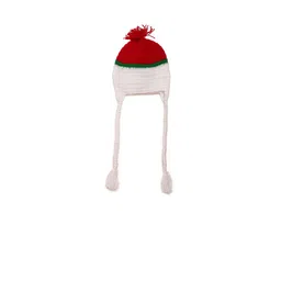 CHUTPUT Unisex White & Red Solid Beanie image 4