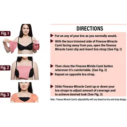 Finesse Miracle Cami Women Pack of 3 Clip-on Mock Camisole image 5