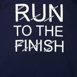 Alcis Boys Navy Blue & White Printed Round Neck T-shirt image 3