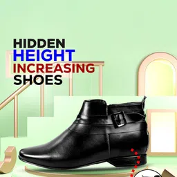 Bxxy Men Hidden Elevator Buckle Detailed Formal Boots image 5